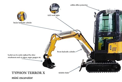 replacement parts for typhon terror x mini excavator|typhon mini parts.